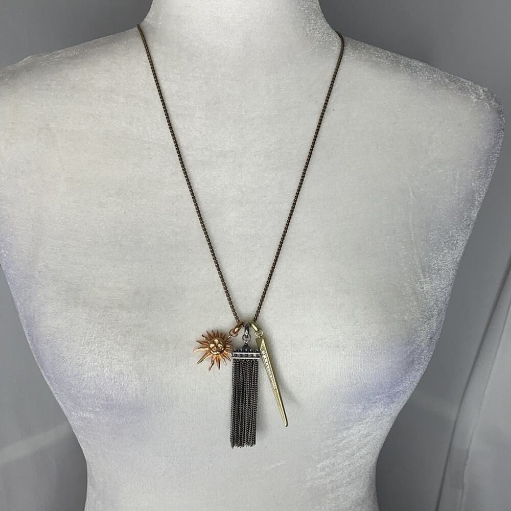 NWT Kendra Scott mixed metals sun tassel necklace